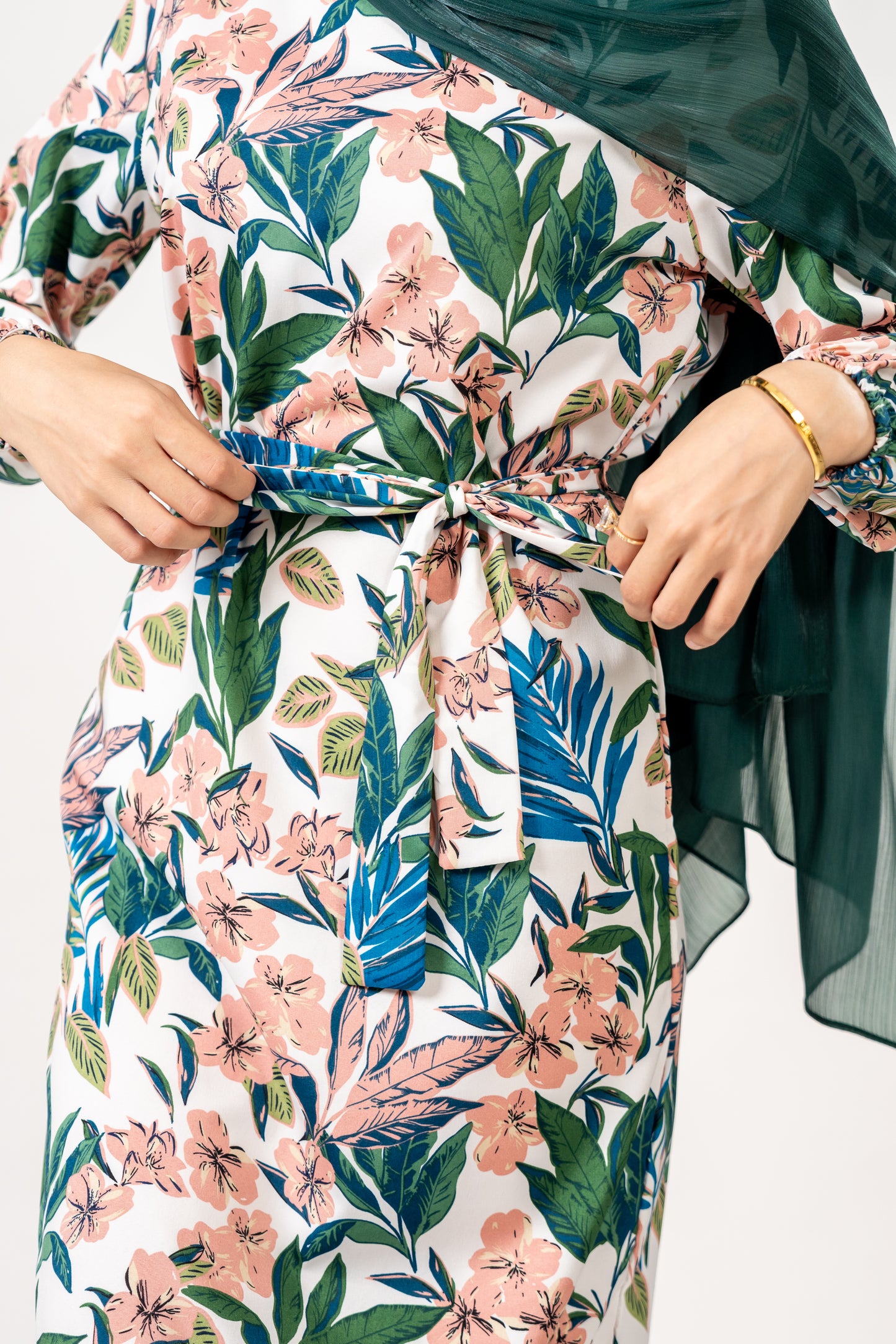 Leaf print maxi