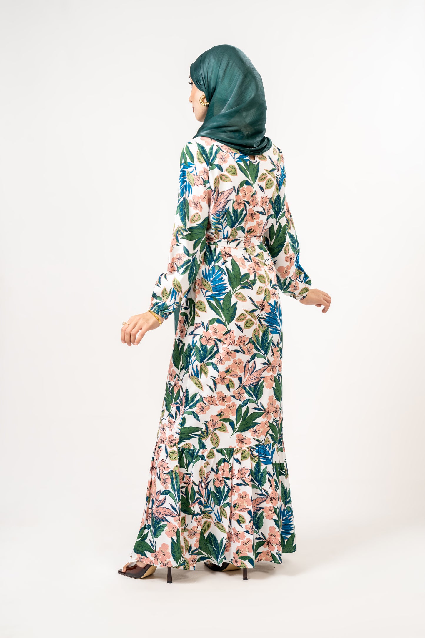 Leaf print maxi