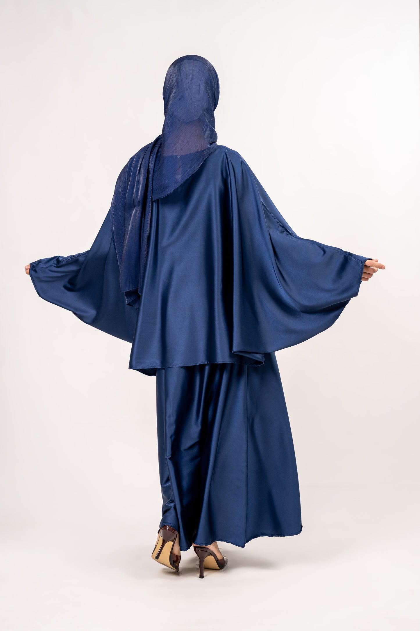 2 piece Midnight Blue blouse and skirt set