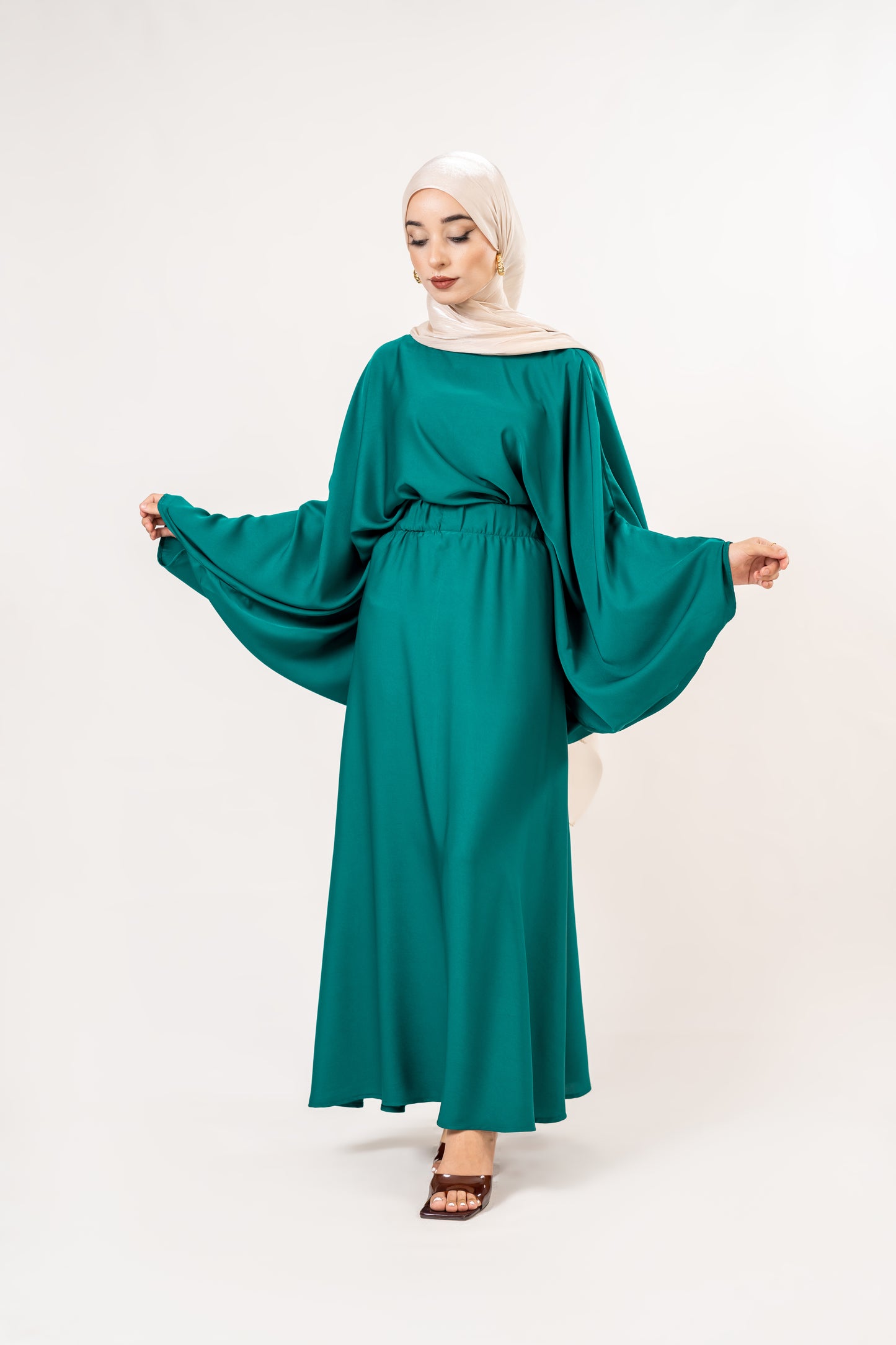 2 piece Green blouse and skirt set