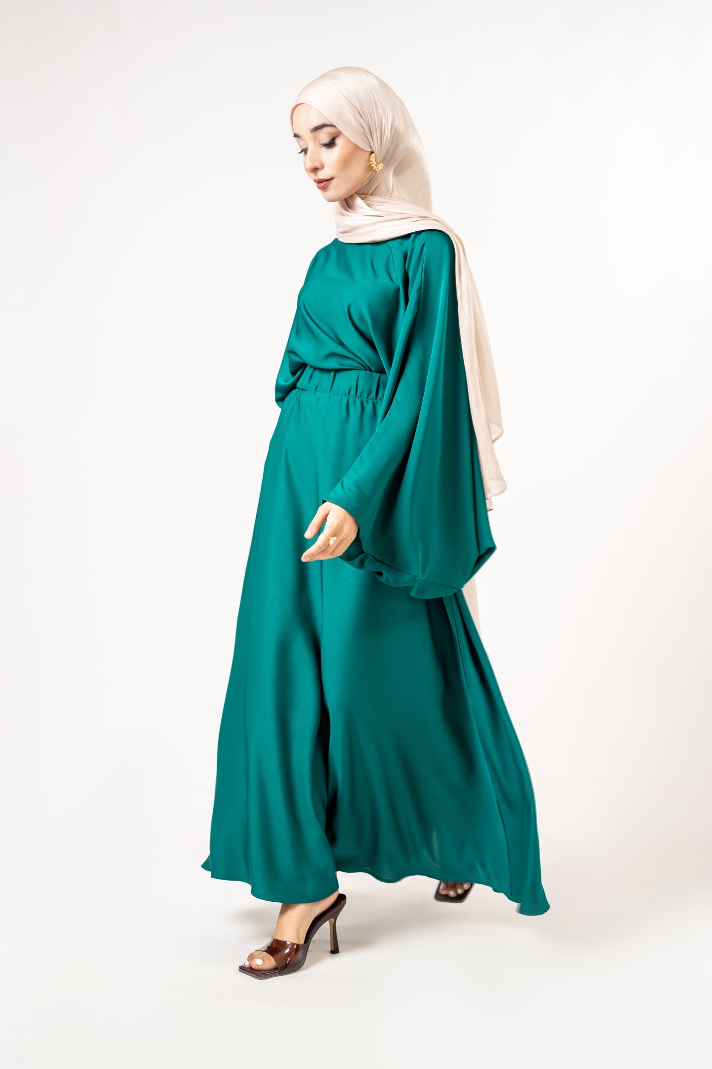 2 piece Green blouse and skirt set