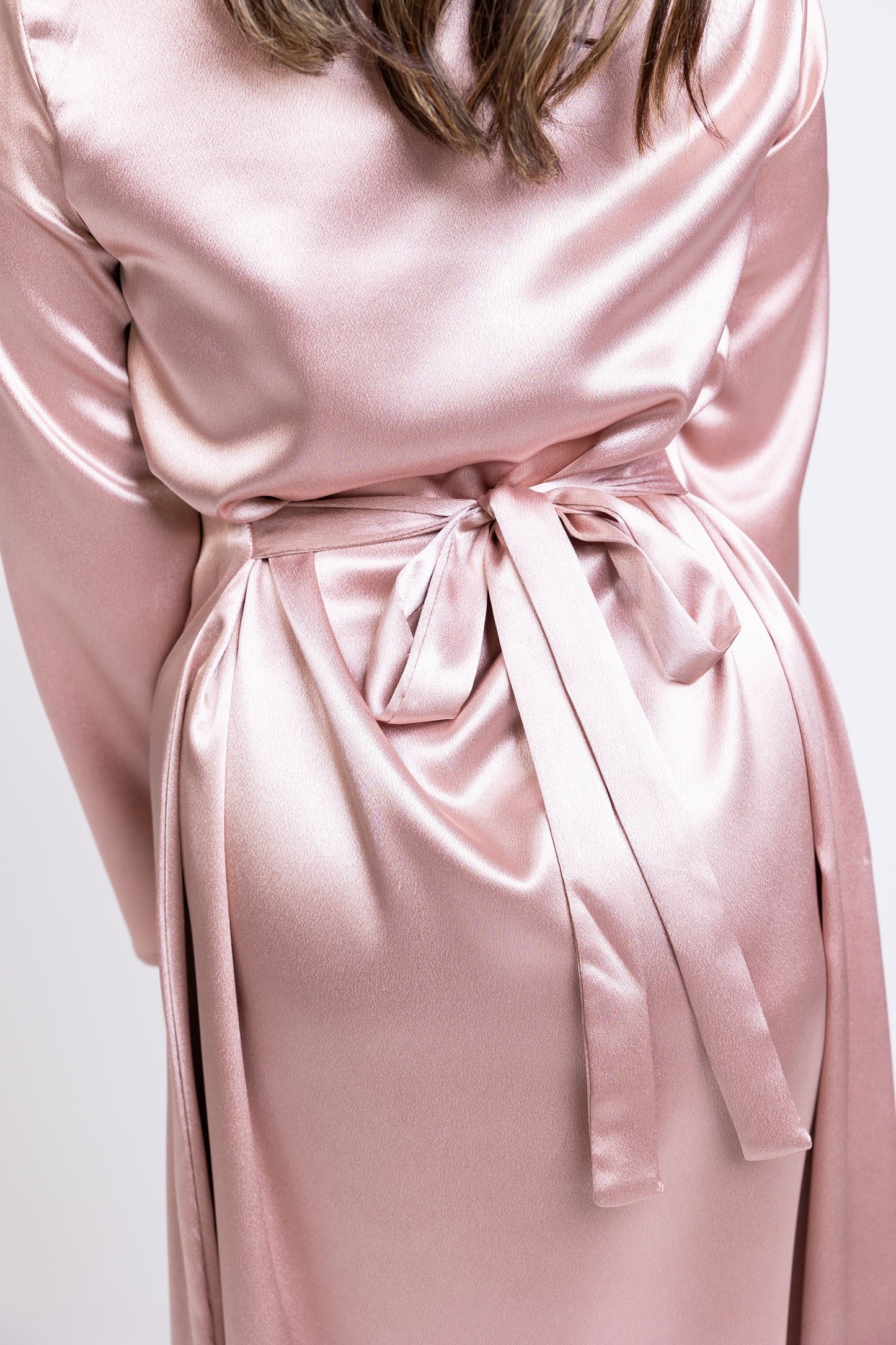 Dusty pink Umbrella-flared maxi