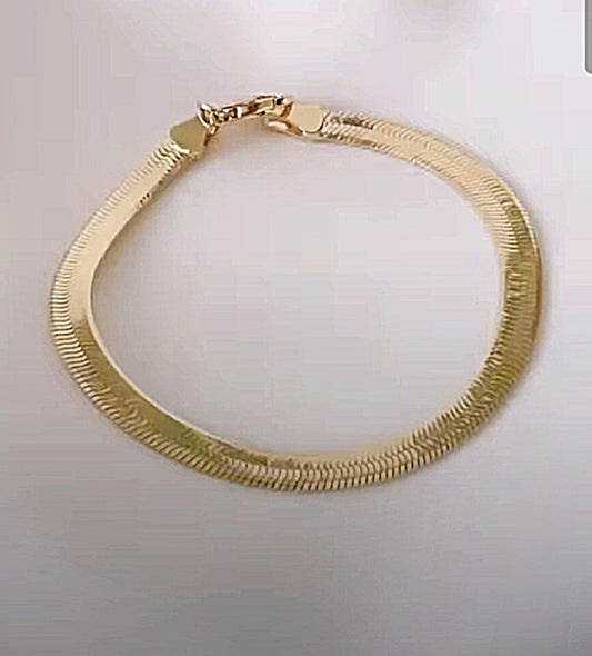 Gold plated scale bracelet