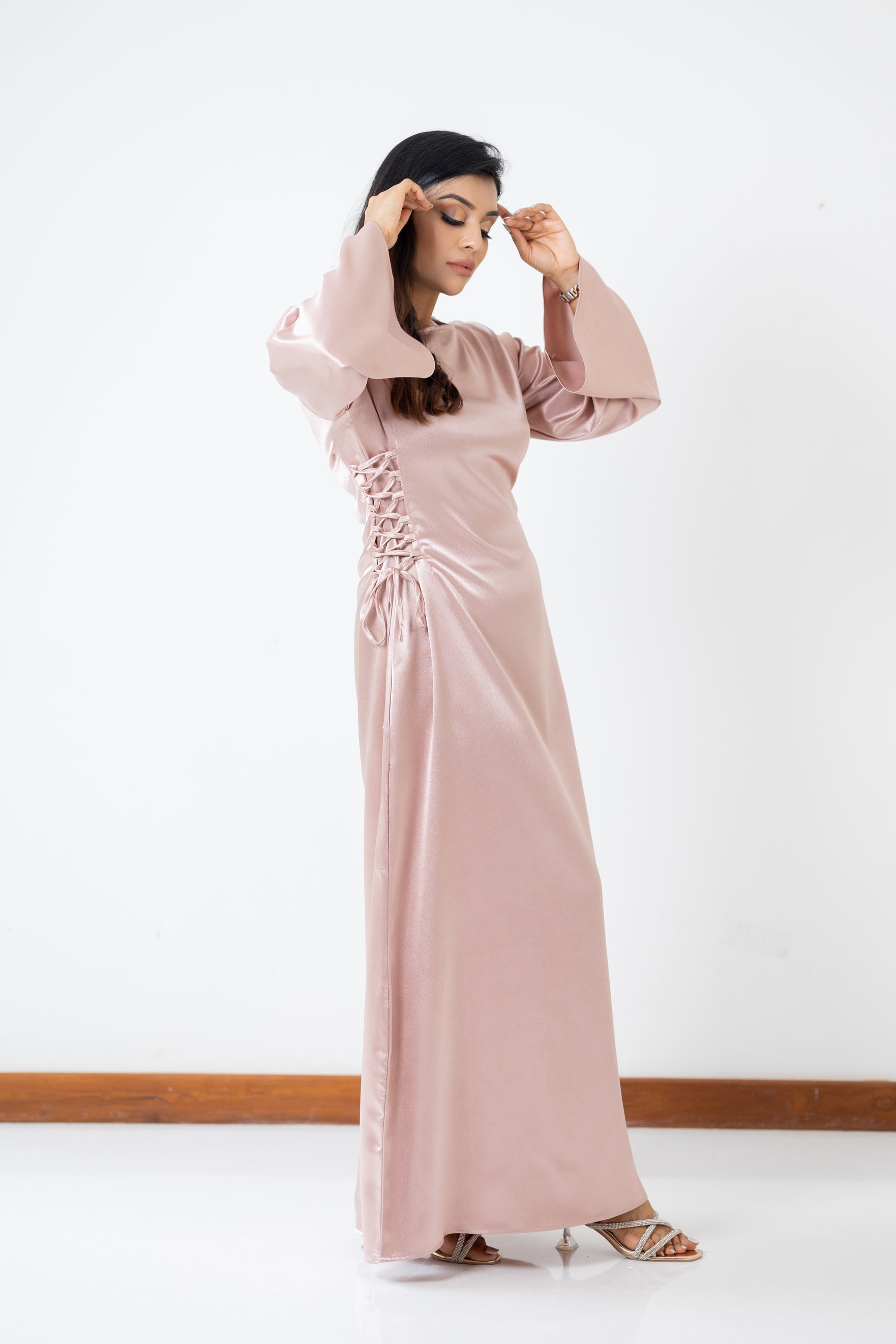 Rola Flowy A-Line Maxi Dress - Dusty Pink