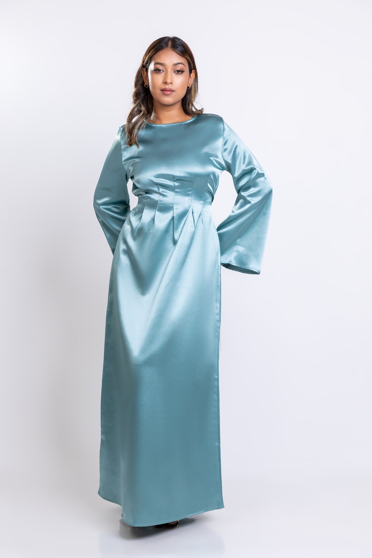 Light Teal Dart-waist Maxi – ISMA