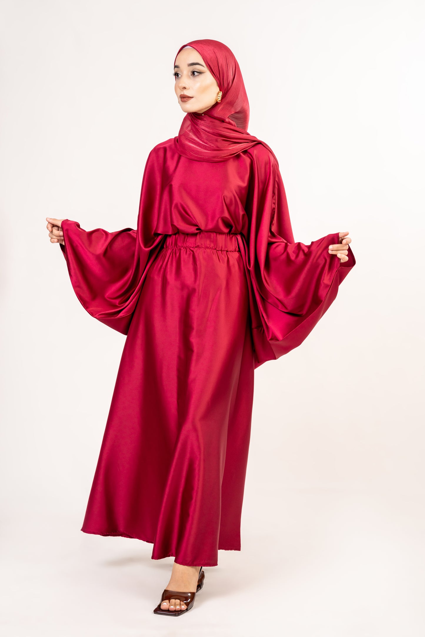 2 piece Deep Red blouse and skirt set