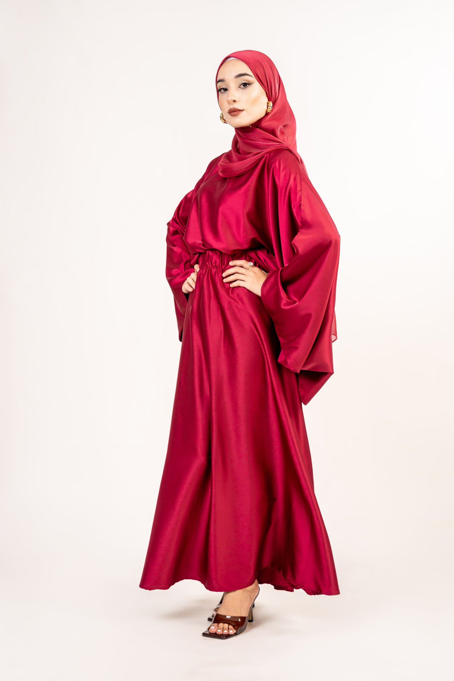 2 piece Deep Red blouse and skirt set