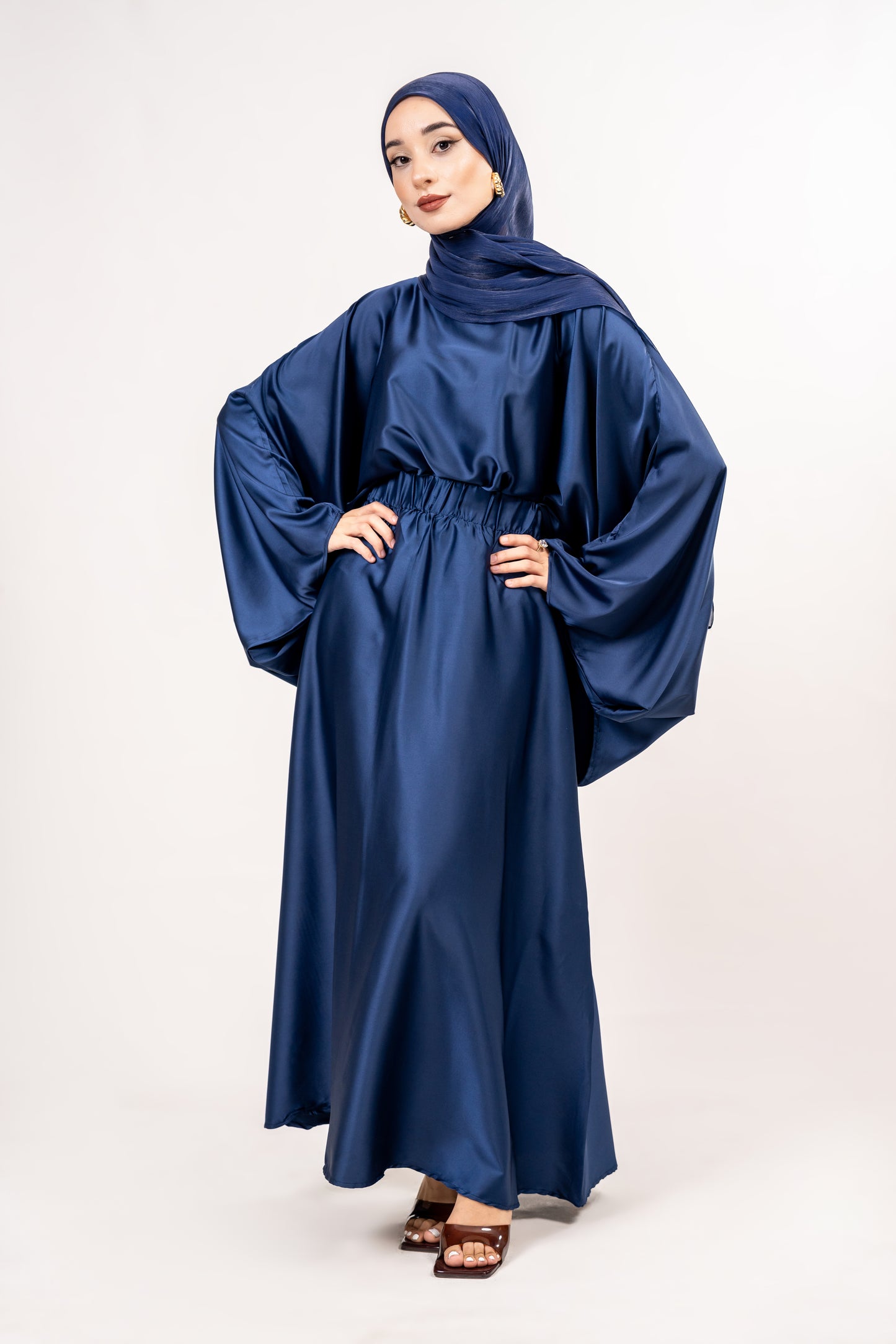 2 piece Midnight Blue blouse and skirt set