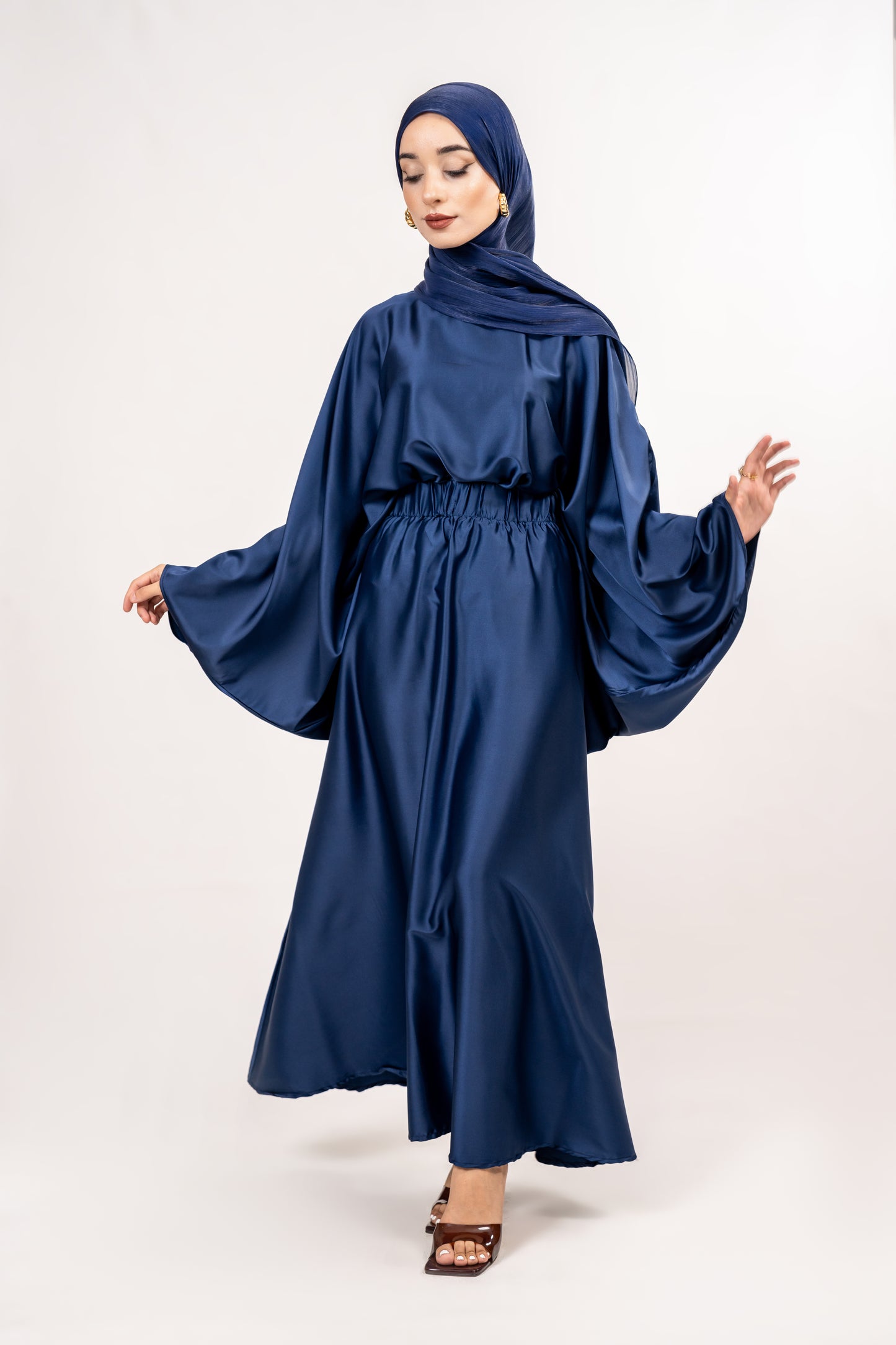 2 piece Midnight Blue blouse and skirt set