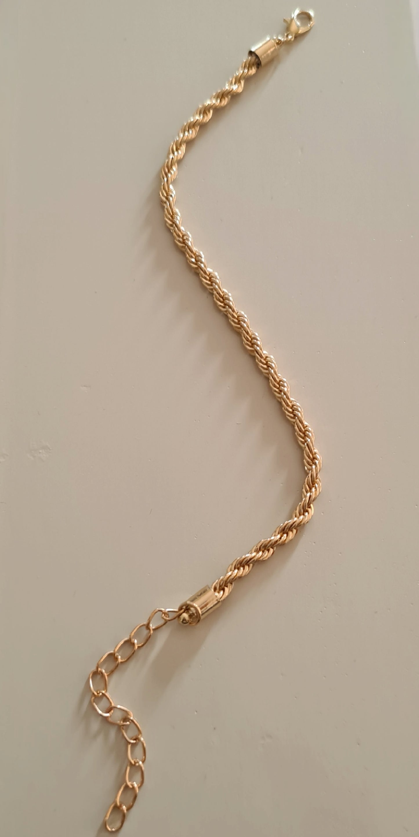 Gold plated rope-twist bracelet