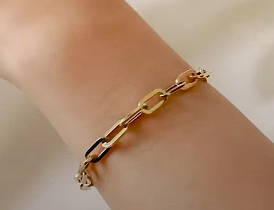 Gold plated chain bracelet